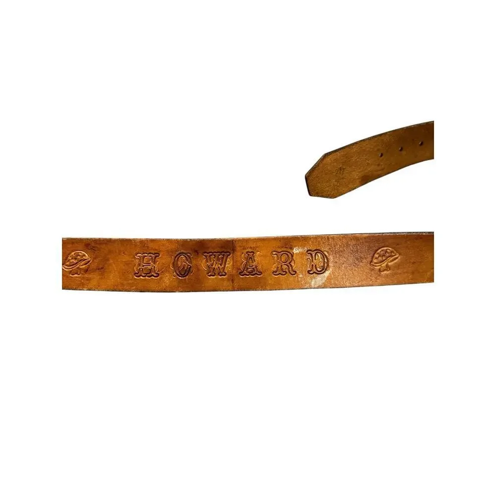 American Flag & Eagle Leather Belt